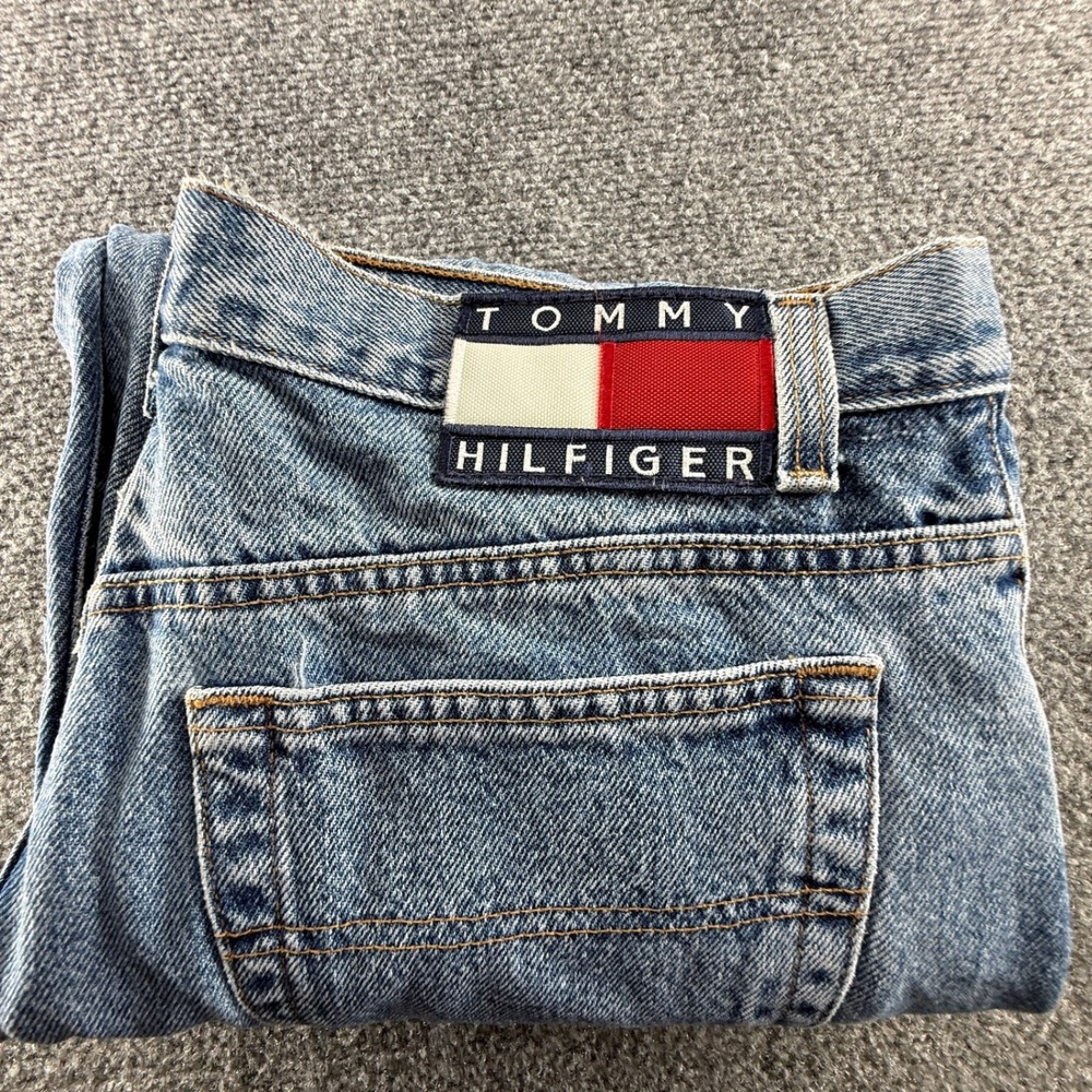 Tommy Hilfiger Vintage 90s Light Wash Straight Leg Denim Jeans Mens 33x30 0888